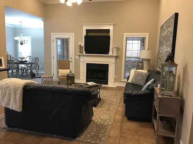 Fireplace in living room