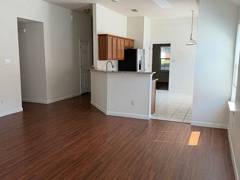 Kitchen viewed from living room