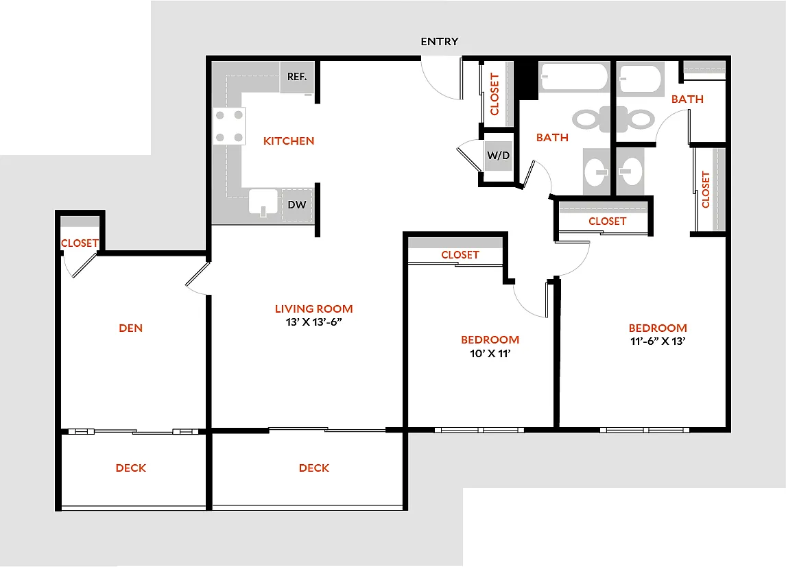 Floor plan Plan 2C with Den