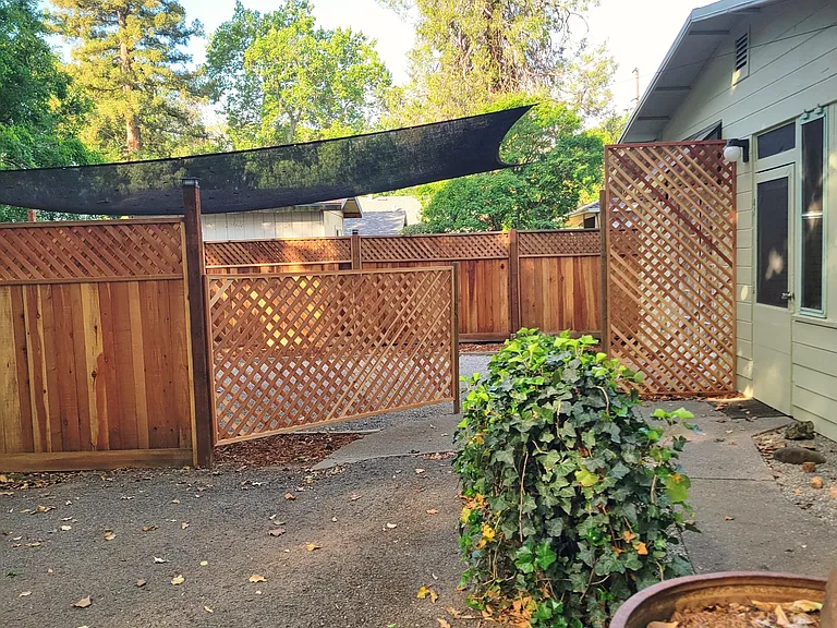 Driveway leading to house and yard