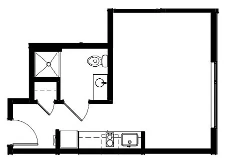 Floor plan The Soundview with Patio