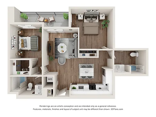 Floor plan B3-1 - 2 Bedroom