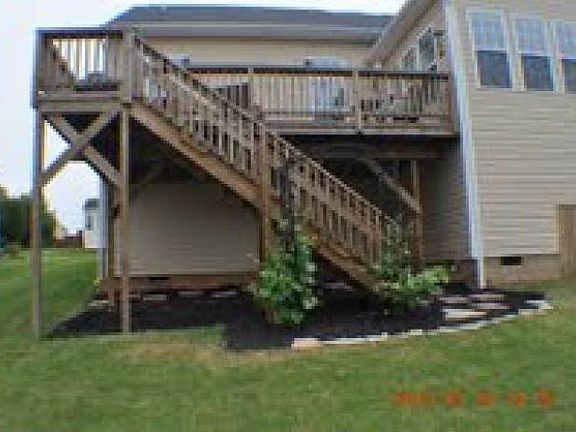 Deck and back yard