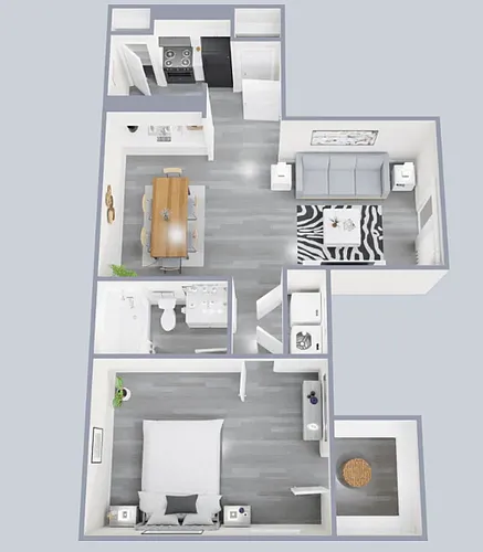 Floor plan 1 Bdrm