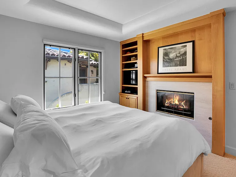 Master bedroom fireplace