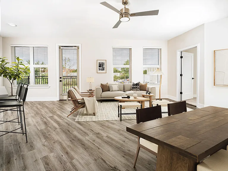 Bright, airy living at Modera Westside Trail, where spacious layouts and refined finishes create an inviting Atlanta retreat.