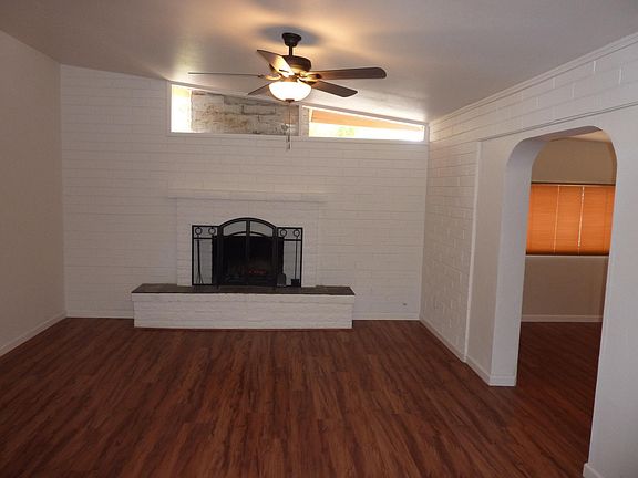 Dining room off kitchen with fireplace!
