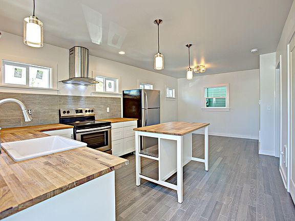 kitchen and living area from entry door
