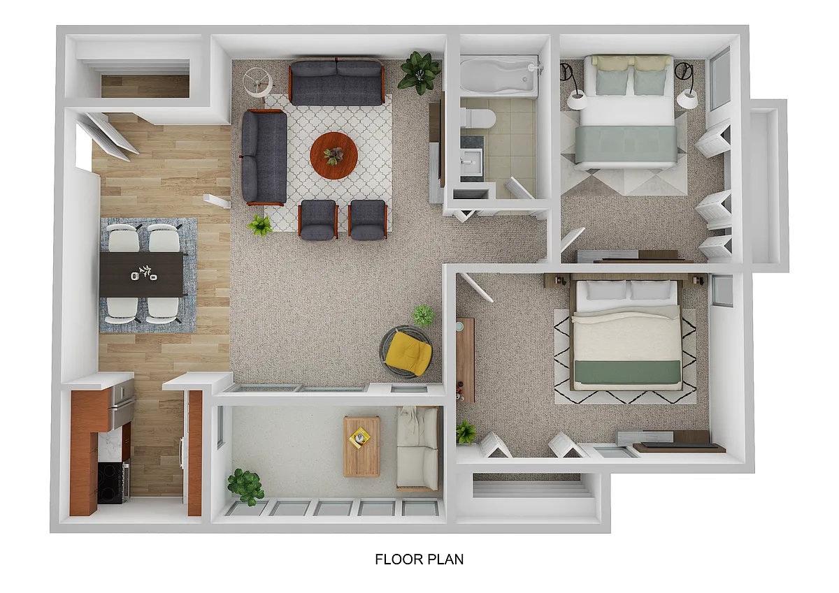 Floor plan Aquila Court Two Bedroom