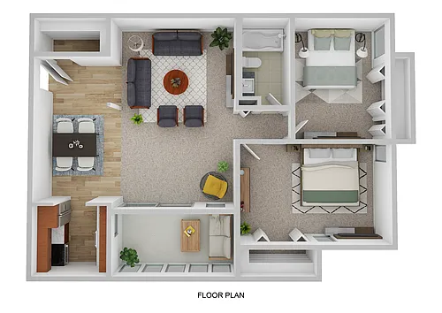 Floor plan Aquila Court Two Bedroom