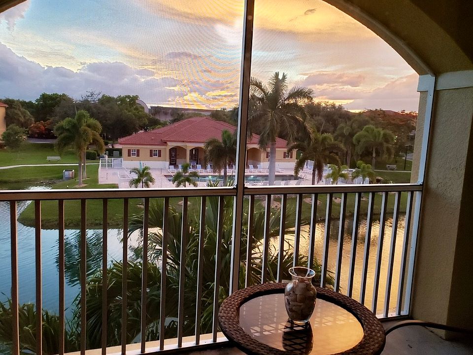 Balcony facing the pool and clubhouse