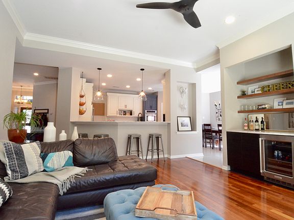 Dry bar with wine fridge