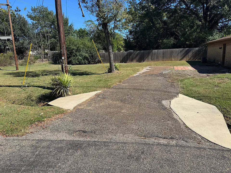 Driveway and side yard
