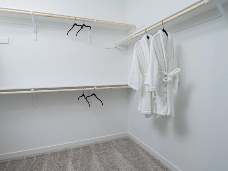 Walk-in closet in master bath