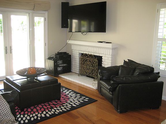 Family room with fireplace