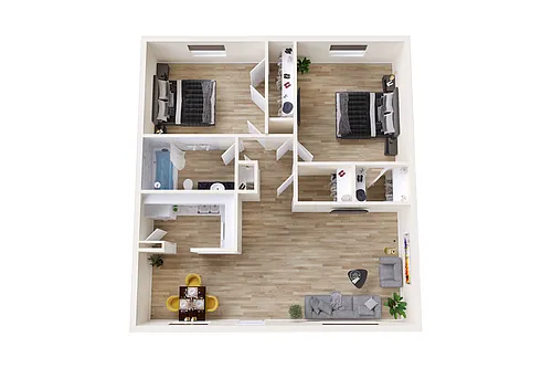 Floor plan Holding Unit 2 BR