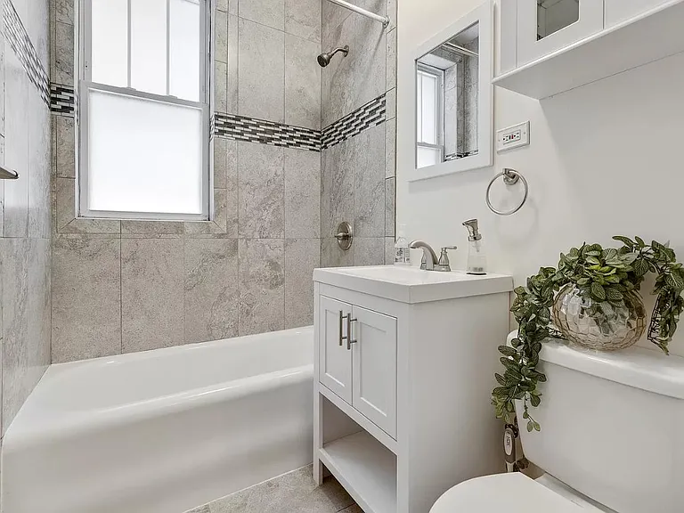 Bathroom from Front Door Hallway