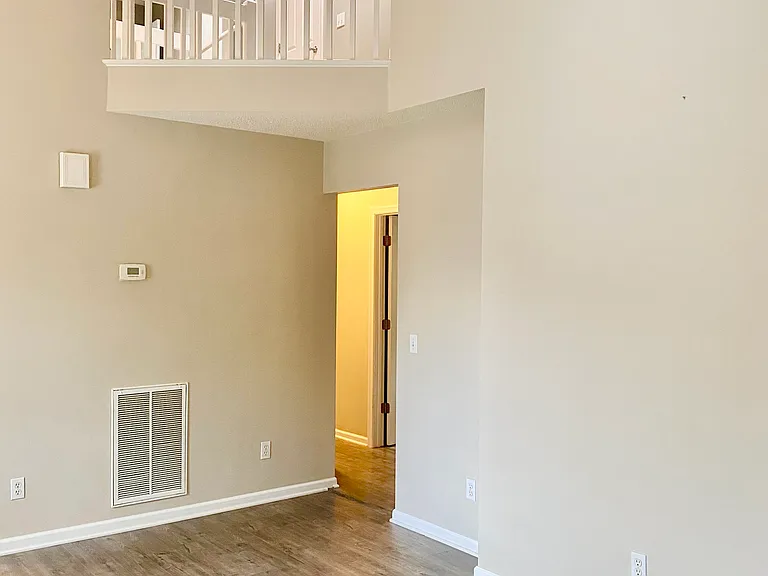 living room view up to loft multi purpose space