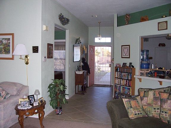 Looking at the front door.