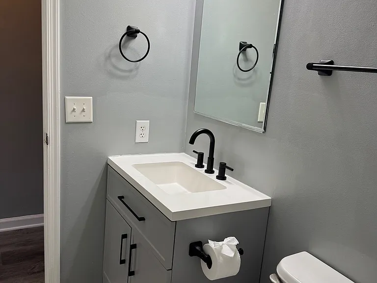 Hallway bathroom.