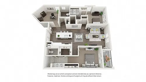 Floor plan 2 Bedroom 2 .5 Bath With office