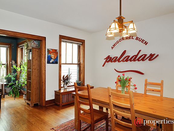 view of dining room & sunroom