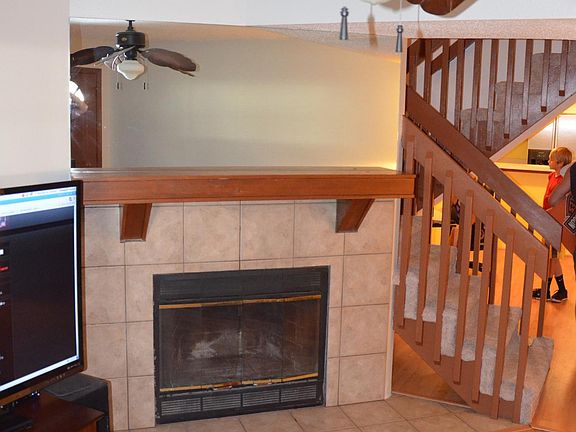 Fireplace and Stairs