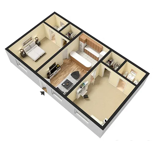 Floor plan 2BR 2BA