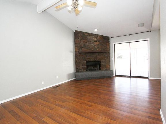 Living room with fireplace