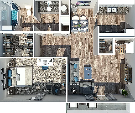 1 Bedroom | 1 Bathroom 810 Square Feet 1 Bedroom | 1 Bathroom 810 Square Feet