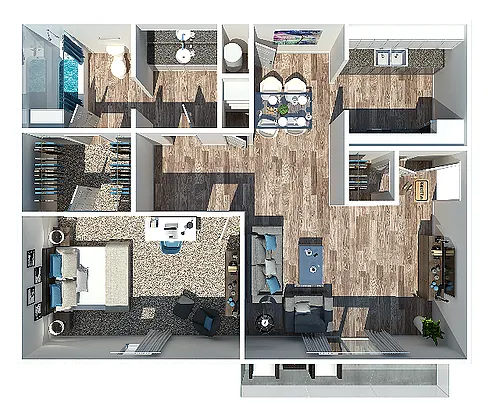 Floor plan One Bedroom | One Bathroom