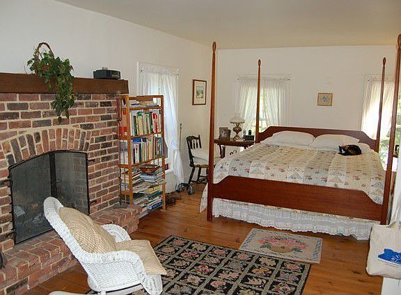Upstairs master bedroom with fireplace