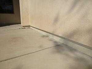 Painted Stem Wall, Treated for Termites