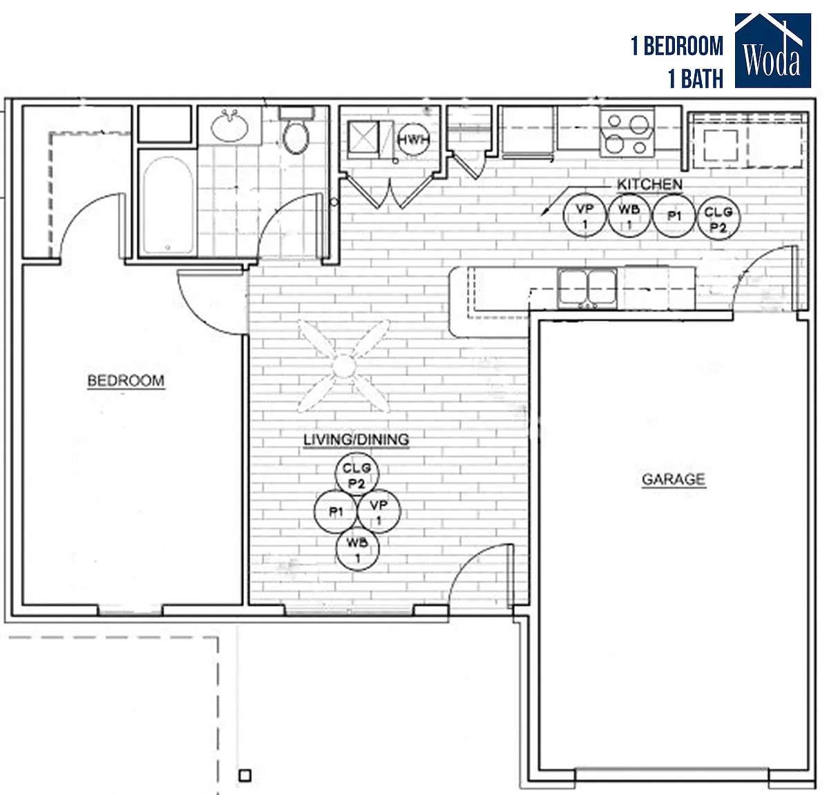 Floor plan One Bedroom