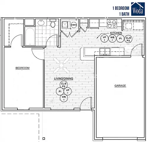 Floor plan One Bedroom