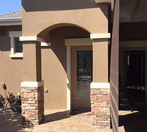 Tiled courtyard entrance