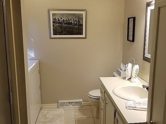 Full Bath in Laundry Room