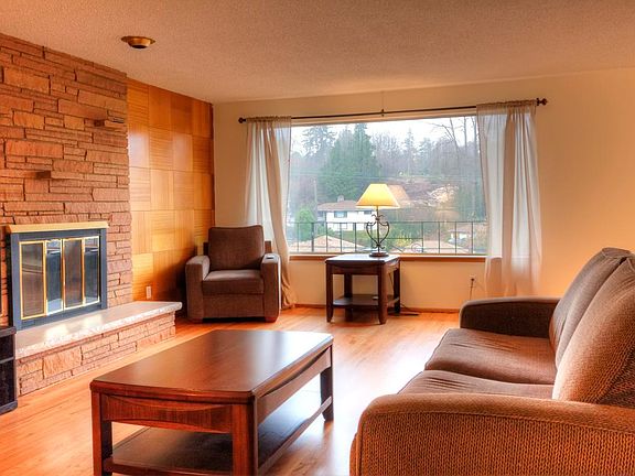 Living room with refinished hardwoods
