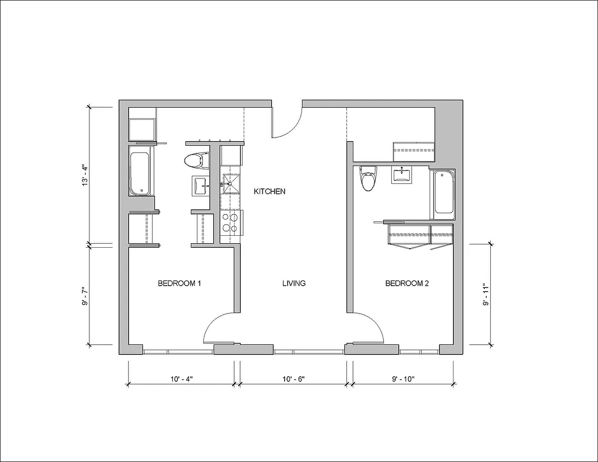 Floor plan Two Bedroom