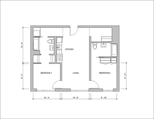 Floor plan Two Bedroom