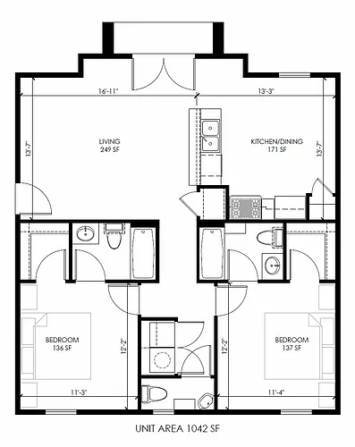 Floor plan 2 Bed