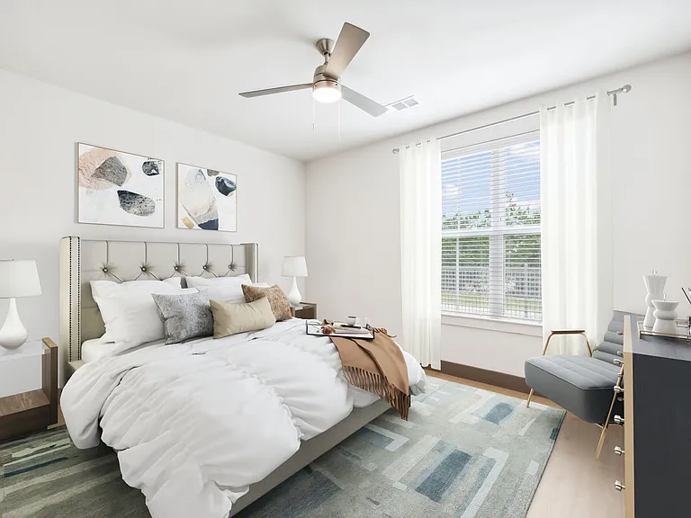 Master Bedroom with Ceiling Fan at Legacy at Veramendi