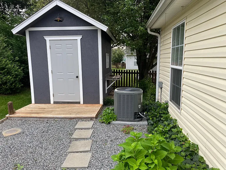 Storage shed with power