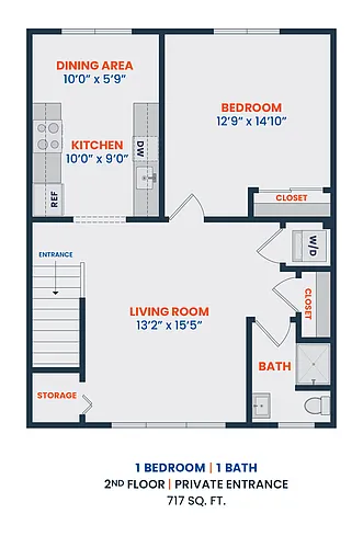 Floor plan 1 Bed 1 Bath