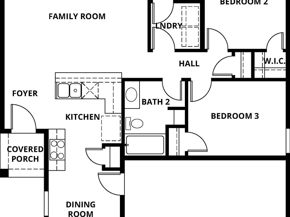 The American is a single story home with a chef ready kitchen and spacious family room.