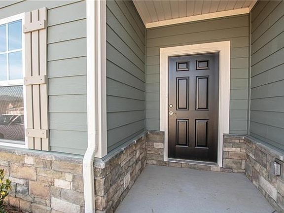 Covered front door.