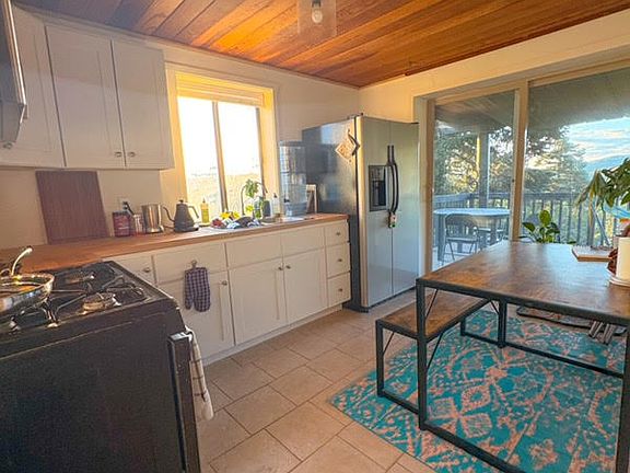 Kitchen captures morning light.