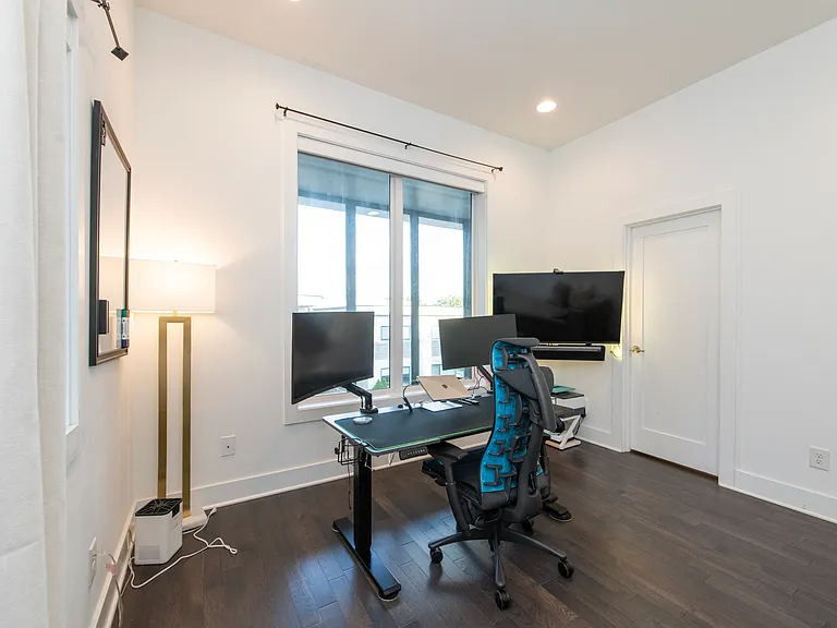 Bedroom with Motorized Shades, Walk-In Closet with Power