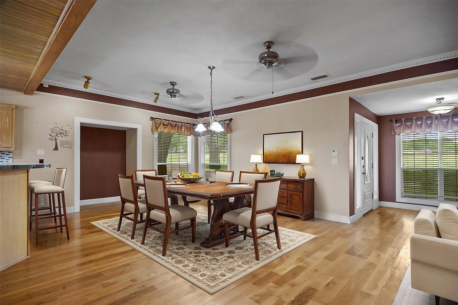 Home with bright interiors and well-maintained exterior