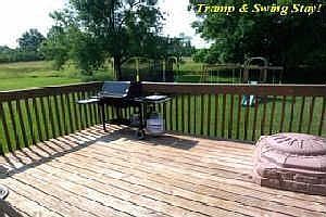 deck backs to wooded open area
